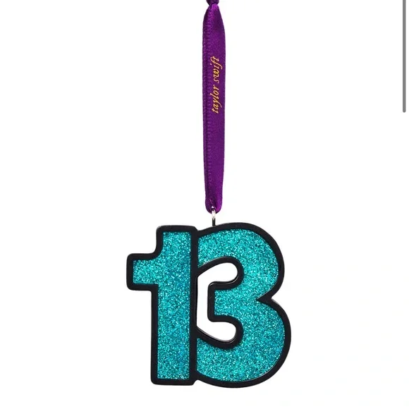 Taylor Swift 13 Ornament Speak Now Taylor’s Version Thirteen Ornament Glitter - Picture 1 of 3